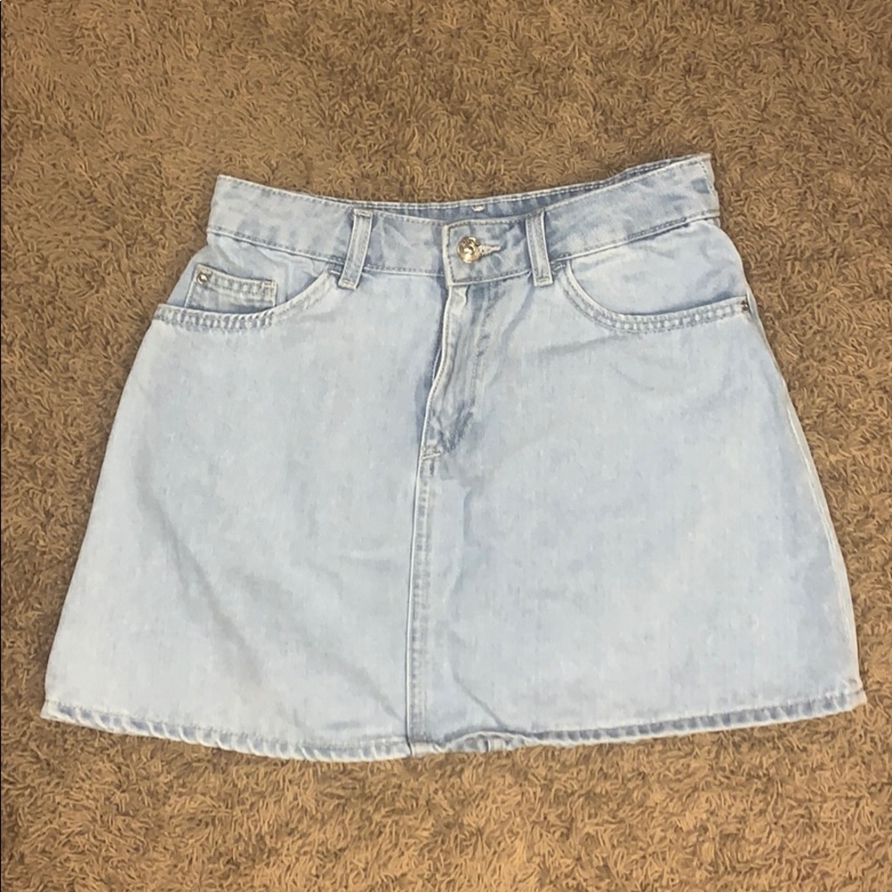 Light Blue Denim Skirt